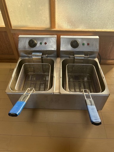 ダイシン　FL-DS6W 業務用卓上型電気フライヤー2槽　6L 100v 完動品
