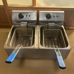 ダイシン　FL-DS6W 業務用卓上型電気フライヤー2槽　6L ...