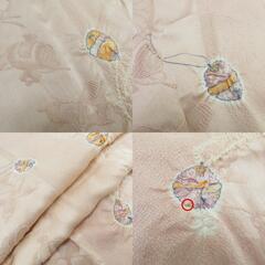 帯締め・帯揚げセット 正絹 平組 くすみピンク 鈴柄 絞り 宝尽くし 地模様 絹100% 和装小物 箱入 帯〆 Mサイズ 【キモノオフ野々市若松店】の画像