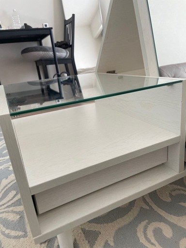 ロウヤ ドレッサーテーブル ディスプレイ収納 可動ミラー付き ドレッサーテーブル ディスプレイ収納付き 可動ミラー付き ロー