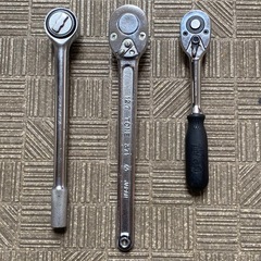 ラチェットレンチ　1/2(12.7mm)×2本　3/8(9.5m...