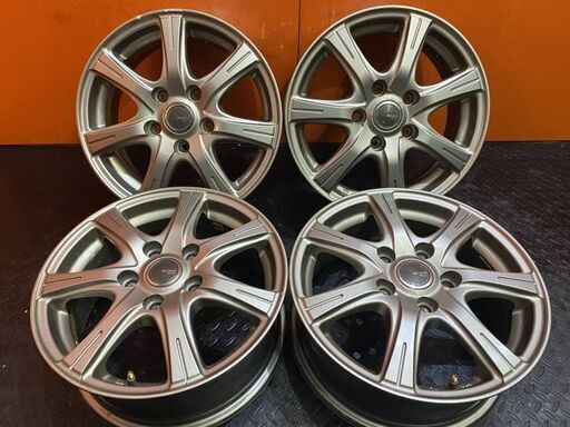 MILLOUS RE 社外ホイール 15インチ 4本 6J5HPCD114.3+53 ヴォクシー ノア ステップワゴン等　(VHM726)