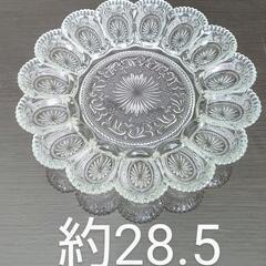 【未使用新品！】アンティークガラス大皿