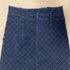 ISBIT ダイヤモンドパターン タイトスカート ネイビーの画像