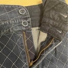 ISBIT ダイヤモンドパターン タイトスカート ネイビーの画像