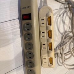 スイッチ付き　延長コード　L字プラグ　2個