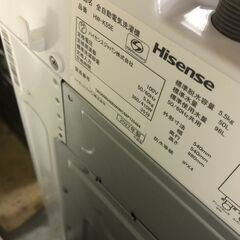 Hisense/ハイセンス　洗濯機　5.5kg　HW-K55E　2022年製の画像