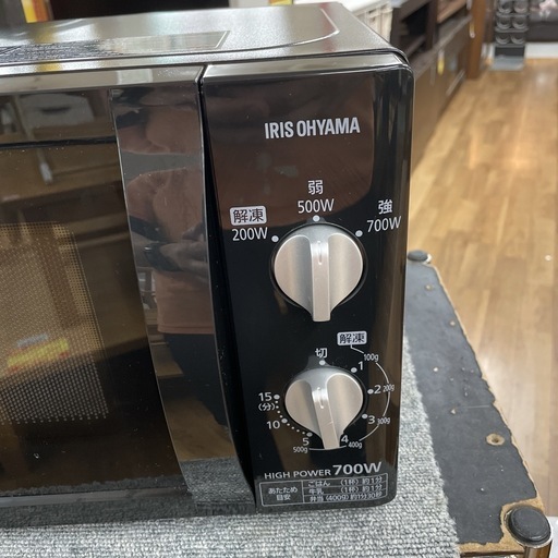 R233 ☀️ アイリスオーヤマ 電子レンジ 700Ｗ (西日本専用：60Hz) 21年製 PMB-T176-6-B ⭐ 動作確認済 ⭐ クリーニング済