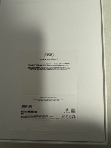 【美品】iPad 10世代 256GB Wi-Fi イエロー