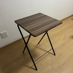 折りたたみテーブル　ブラウン　パソコンデスク　　の画像