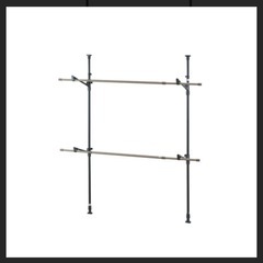 3月中　おまとめ優先　アイリスオーヤマ突っ張り室内干し　ブラック