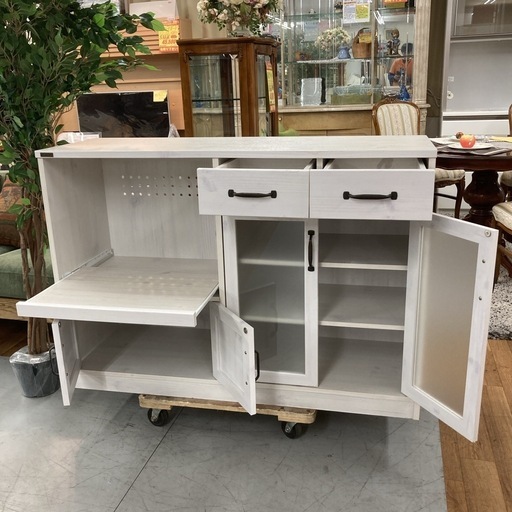 S102 ⭐ 佐藤産業 キッチンカウンター キッチンボード 幅118cm Used