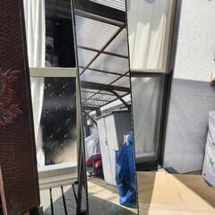 【無料】姿見　黒　傷あり　剥がれあり