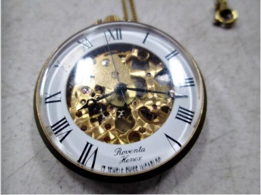 ロベンタ へネックス クラシック 懐中時計 動作良好 手巻き 17石