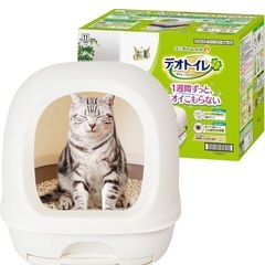 猫用トイレ　デオトイレ　フード付き本体