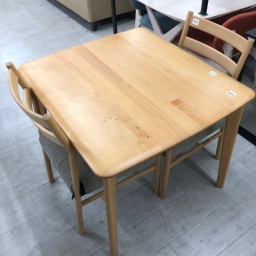 ダイニング3点セット　ニトリ　T-01 90 Nコレクション　ナチュラル×グレー　248