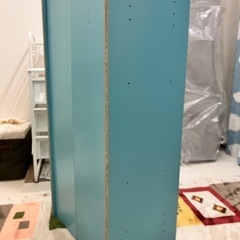 NITORI カラーボックス Nカラボ 3段（ブルー×ホワイト）の画像