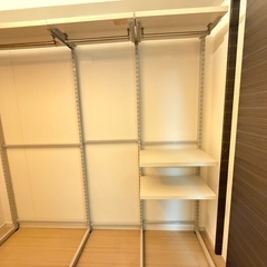 連結スチール棚 ハンガーラック