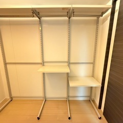 連結スチール棚 ハンガーラックの画像