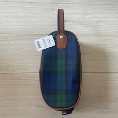新品未使用！チェック柄シューズバッグ・靴袋　通園幼稚園 シーガル...