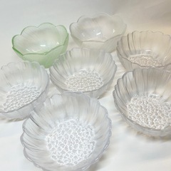 ガラス　皿　サラダ皿　まとめ売り　20枚　昭和レトロ