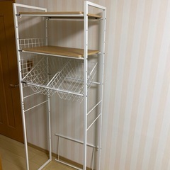 ランドリーラック　洗濯機収納の画像
