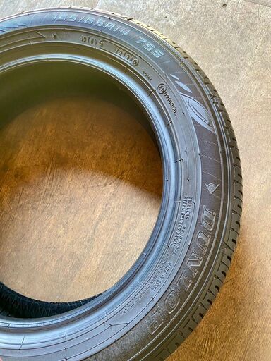 DUNLOP EC202 DIGI-TYRE 155/65R14 75S 中古タイヤ4本セット