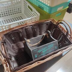 長野県佐久市 100均カゴ類20点の画像