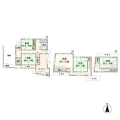 【特典あり！広々5DK・便利な立地♪】尾道・栗原東◆3階建て5DK戸建て◆縦列２台駐車可能！ - 尾道市