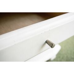 引き出しワゴン ベッドサイドテーブル ｜ ホワイト 木製 の画像