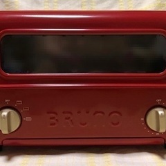 新品未使用　BRUNO ブルーノトースター グリル 2枚焼き 魚焼き レッド 赤の画像