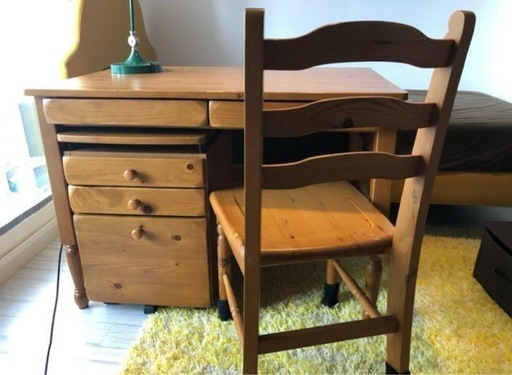 パイン材　アンデルセン 学習机　3点セット