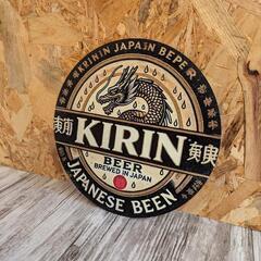 キリン　ビール　ブリキ看板