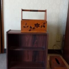 木製小物入れなど３点　さしあげます