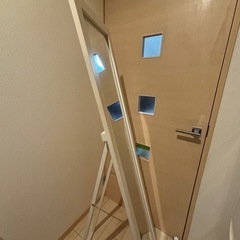 姿見　鏡　ミラー　全身鏡　ホワイト　高さ150cm 