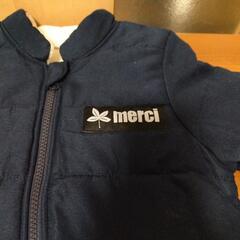新品
merci　ネイビー　
ベビーアウター　カバーオール　
80サイズの画像