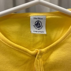 PETIT BATEAU イエロー カーディガンの画像