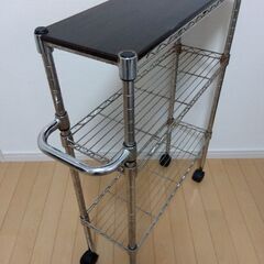 【商談中】隙間収納 ニトリ スリムワゴン スチールシェルフ キャ...