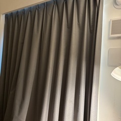 ニトリのカーテンセット　グレー　200×190cmの画像