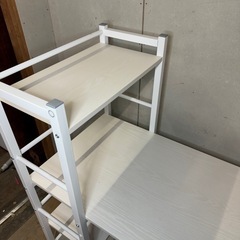 【818】作業机　ホワイト　美品の画像