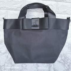 ブラック　黒　トートバッグ　ショルダーバッグ　大容量　高見え　大きめ　新品　の画像