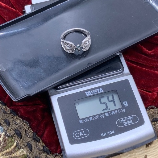 Pt900 アレキサンドライト　リング　5.4g 約13号　エステール