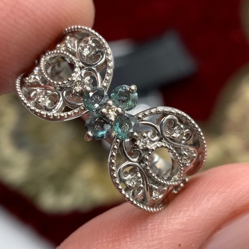 Pt900 アレキサンドライト リング 5.4g 約13号 エステール