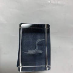 クリスタル干支飾り 巳年 ヘビ 3Dレーザー彫刻 の画像