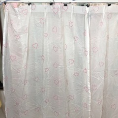 新生活にハートがいっぱいとっても可愛いレースカーテン(フック付の画像