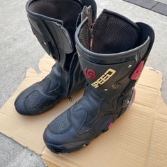 PRO SPEEDバイク用ブーツ強化防衛靴   ブラック レーシ...