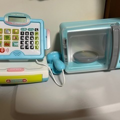 おもちゃ　電子レンジ　レジ