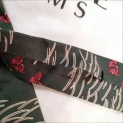 昭和ネクタイ　ヴィンテージ　菱屋　蝶図柄　紳士　ファションの画像