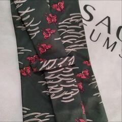 昭和ネクタイ　ヴィンテージ　菱屋　蝶図柄　紳士　ファションの画像