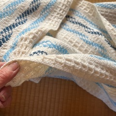 ワッフル織り　カバー　ざっくり　ニット　ファブリック の画像